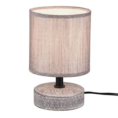 Candeeiro de mesa de cerâmica castanho, Lola, com interruptor