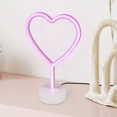 Candeeiro de mesa quarto infantil de plástico rosa, Sorian, 1W, LED 3000K