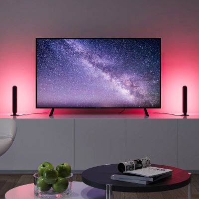 Candeeiro de mesa moderno preto, Umit, 3W, LED RGB, com comando à distância