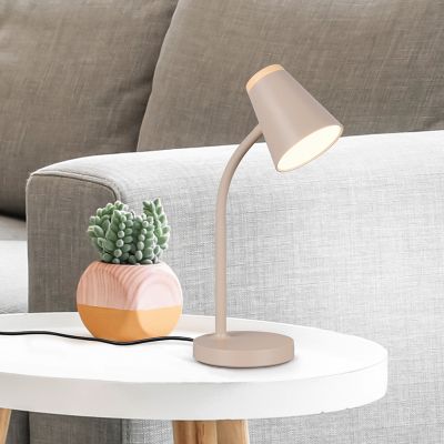 Candeeiro de mesa moderno castanho, Rahul, 4,5W, LED 3000K, com interruptor