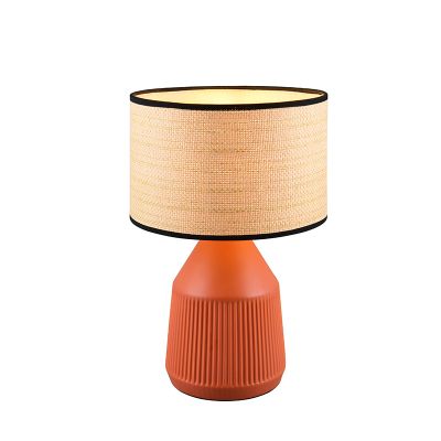 Candeeiro de mesa de cerâmica laranja, Shivam