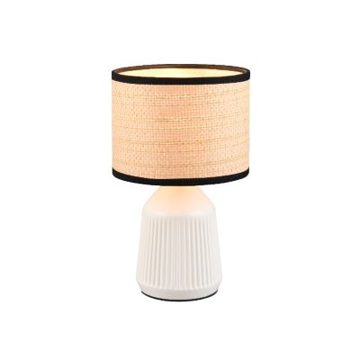 Candeeiro de mesa de cerâmica branco, Shivam