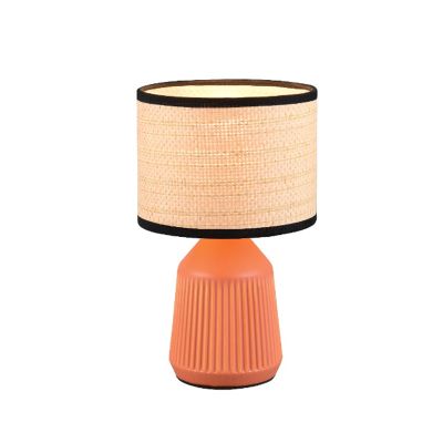 Candeeiro de mesa de cerâmica laranja, Shivam