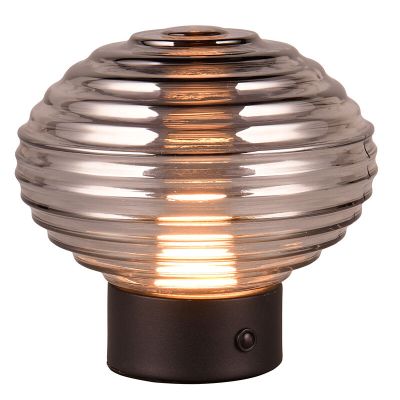 Candeeiro de mesa recarregável retrô preto, Walid, 2W, LED 3000K, com dimmer tátil
