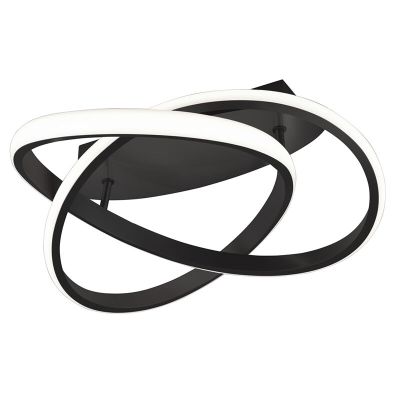 Plafon moderno preto, Sanura, 18W, LED 3000K