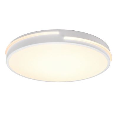 Plafon moderno branco, Fadi, 24W, LED ajustável de branco quente a branco frio, com comando à distância