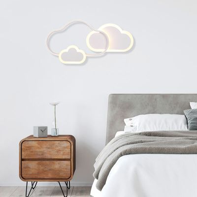 Plafon quarto infantil moderno branco, Cemil, 29W, LED RGBW, com comando à distância