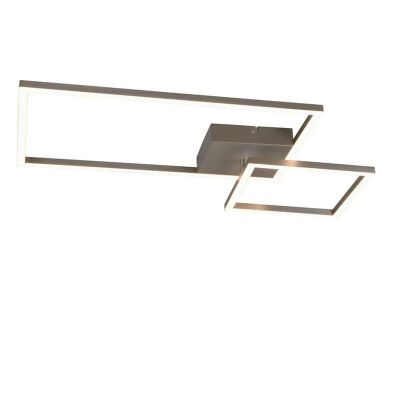 Plafon moderno níquel, Binc, 25W, LED 4000K, regulável em 3 níveis