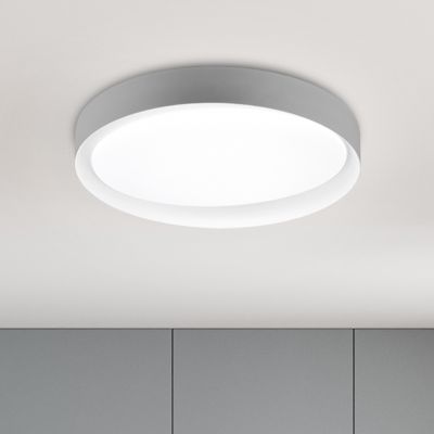 Plafon moderno cinzento, Joas, 24W, LED ajustável de branco quente a branco frio, com comando à distância