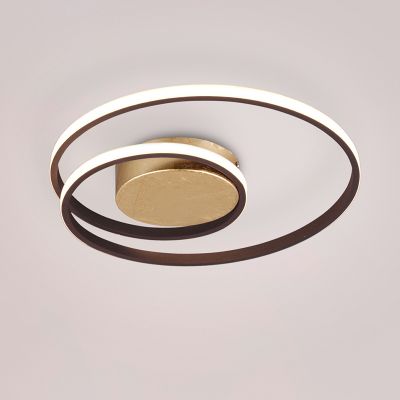 Plafon moderno cor de ferrugem, Sassandra, 22W, LED 3000K, regulável em 3 níveis