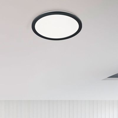 Candeeiro de teto para casa de banho moderno preto, Gistrup, 24W, LED 3000K, IP44