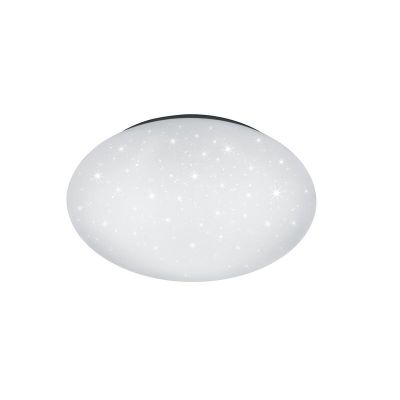 Plafon moderno branco, Neda, 18W, LED ajustável de branco quente a branco frio, com comando à distância