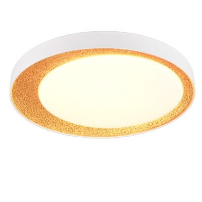 Plafon moderno dourado, Nurettin, 24W, LED ajustável de branco quente a branco frio, regulável em 3 níveis