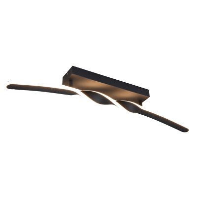 Candeeiro de teto design preto, Quirinus, 18W, LED 4000K