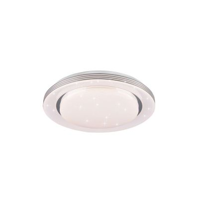 Plafon moderno branco, Alpha, 22W, LED ajustável de branco quente a branco frio, com comando à distância