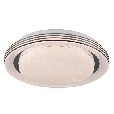 Plafon moderno branco, Alpha, 10,5W, LED ajustável de branco quente a branco frio, com comando à distância