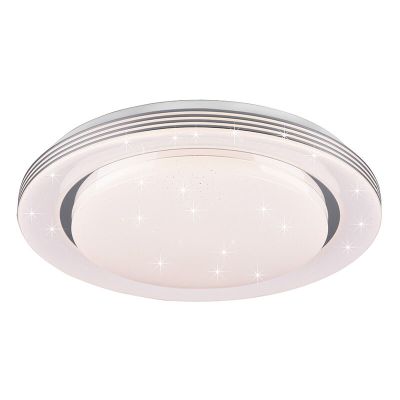Plafon moderno branco, Alpha, 22,5W, LED ajustável de branco quente a branco frio, com comando à distância