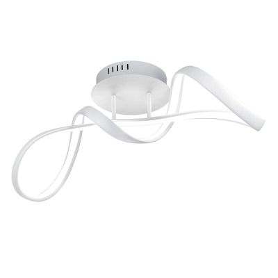 Candeeiro de teto design branco, Renso, 28W, LED 4000K, regulável em 3 níveis