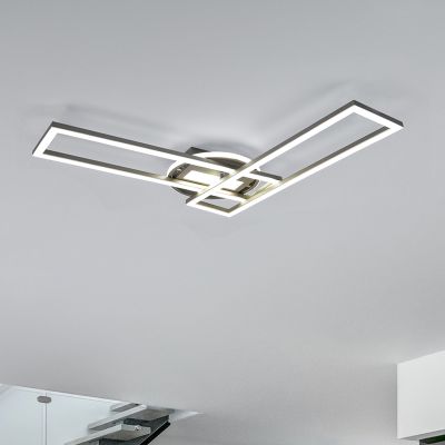 Plafon moderno níquel, Jadon, 30W, LED ajustável de branco quente a branco frio