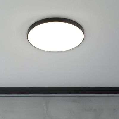 Plafon de plástico preto, Sharde, 18W, LED 4000K, IP44