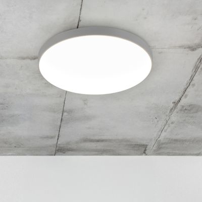 Plafon de plástico cinzento, Sharde, 18W, LED 4000K, IP44