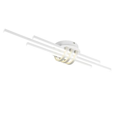 Plafon moderno branco, Saloua, 20W, LED 4000K, regulável em 3 níveis