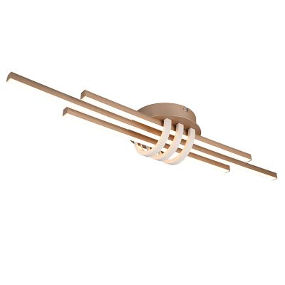 Plafon moderno castanho, Saloua, 20W, LED 3000K, regulável em 3 níveis