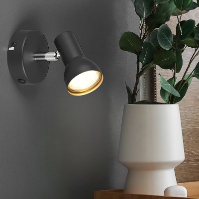 Foco de parede moderno preto, Sabrin