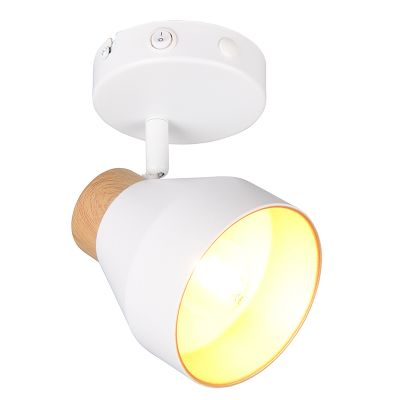 Foco de parede moderno branco, Riette, com interruptor