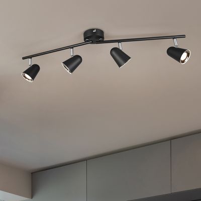 Foco de teto moderno preto, Taj, 3W, LED 3000K