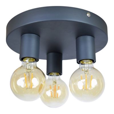 Candeeiro de teto preto industrial, Moda