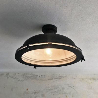 Candeeiro de teto preto industrial, Liga
