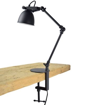 Candeeiro com mola preto industrial, Morani, com interruptor