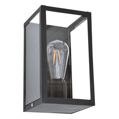 Aplique de parede preto industrial, Mendor