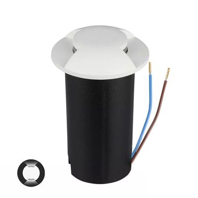 Foco de encastrar para o chão branco moderno, Marcus, 1W, LED 6500K, IP67