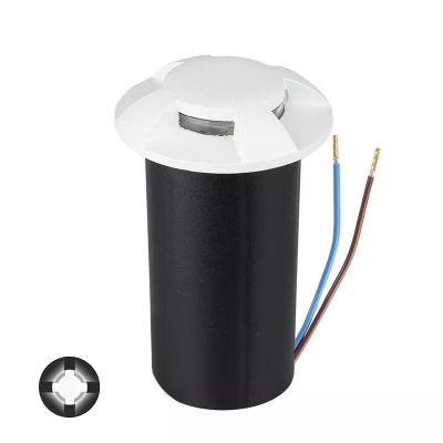 Foco de encastrar para o chão branco moderno, Marcus, 1W, LED 6500K, IP67