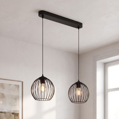 Candeeiro suspenso preto industrial, Wiro