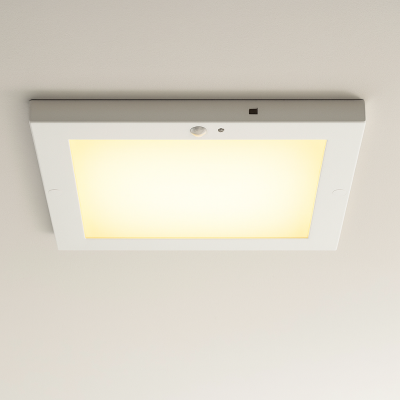 Candeeiro de teto com sensor branco de plástico, Luan, 20W, LED 3000K
