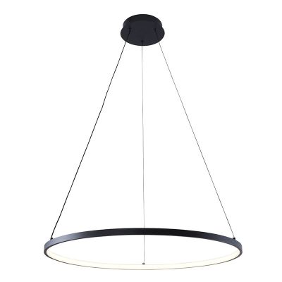 Candeeiro suspenso preto design, Kubra, 28W, LED ajustável de branco quente a branco frio