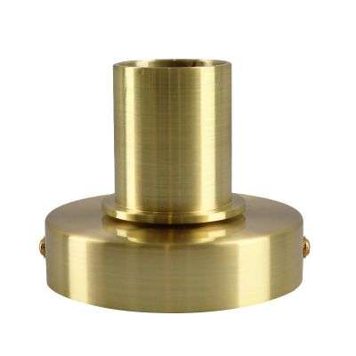 Candeeiro de mesa sem abajur dourado de alumínio, Rika, com interruptor