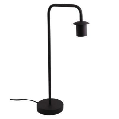 Candeeiro de mesa sem abajur preto de alumínio, Rika